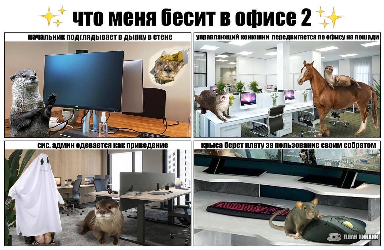 План Кинаки - мемы про выдр и других животных