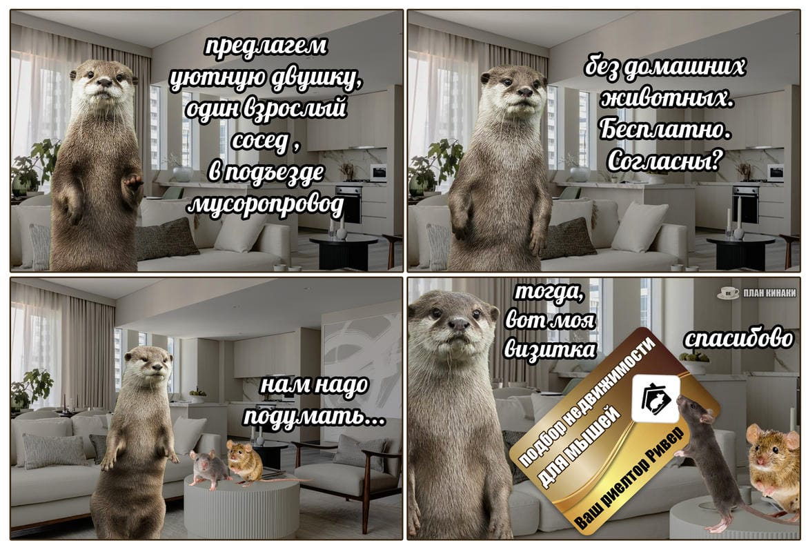 План Кинаки - мемы про выдр и других животных